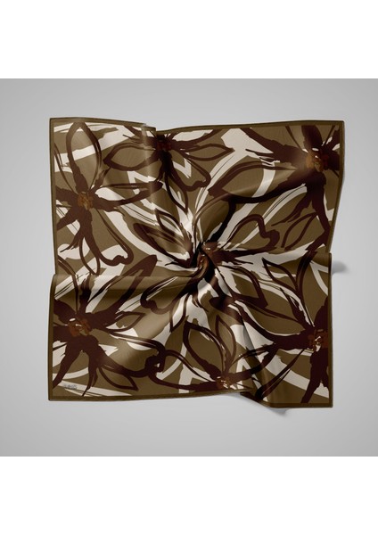 Naturel Eşarp | Çizgisel Papatya