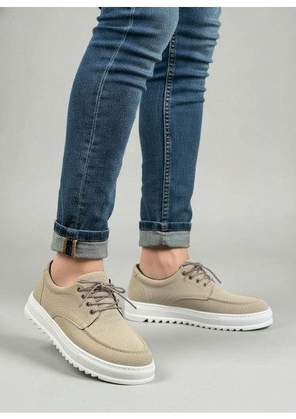 JET-T12x Arts Bağcıklı Süet Erkek Günlük Spor Klasik Ayakkabı SBT - Krem fiyatları