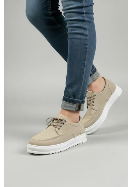 JET-T12x Arts Bağcıklı Süet Erkek Günlük Spor Klasik Ayakkabı SBT - Krem modelleri
