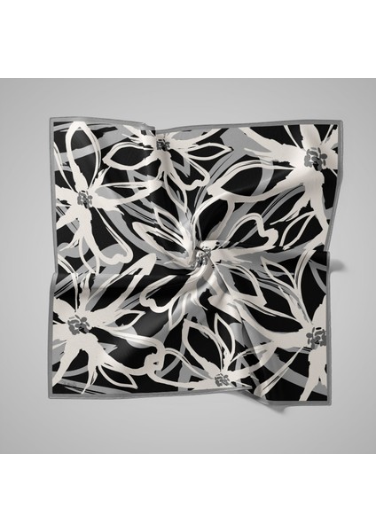 Naturel Eşarp | Çizgisel Papatya