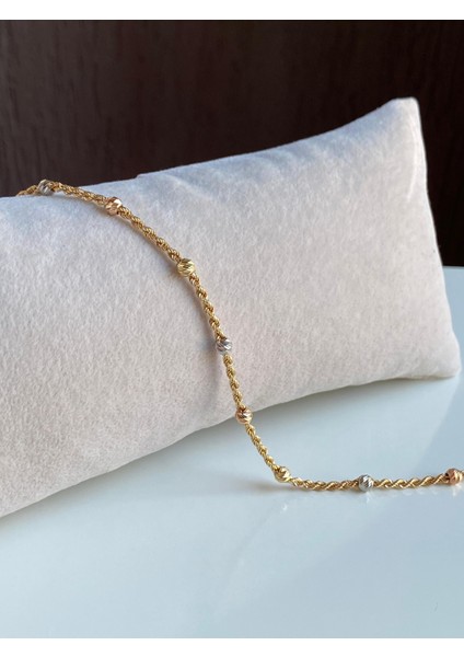 14 Ayar Altın Üç Renk Dorikalı Bileklik fiyatları