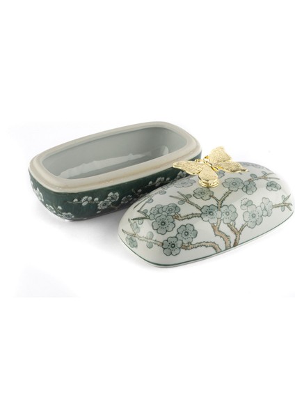 Yeşil Bahar Dalı Kapaklı Kutu 19X11X12CM fiyatları