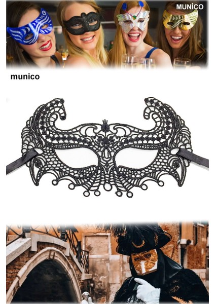 2 Adet Dantel Kulaklı Siyah Maske – Yüze Tam Oturan Tasarım | Maskeli Balo ve Kostüm Partileri Için modelleri