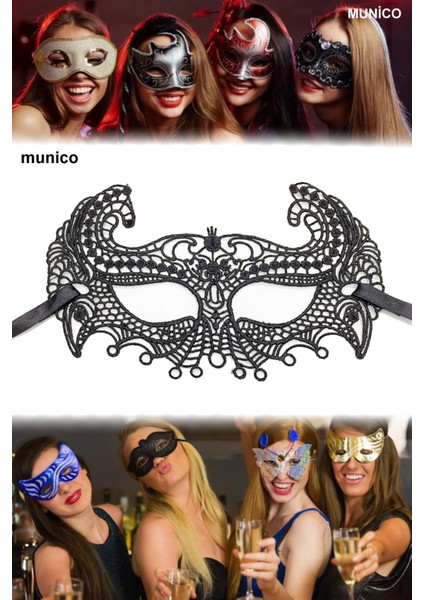 2 Adet Dantel Kulaklı Siyah Maske – Yüze Tam Oturan Tasarım | Maskeli Balo ve Kostüm Partileri Için indirimleri