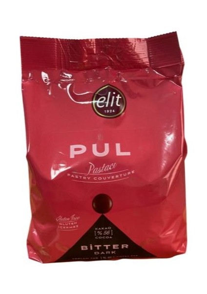 Pastacı Bitter Pul Çikolata 1 kg (Glutensiz)