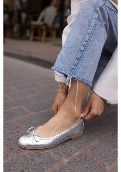 Campo Kadın Bej Leopar Gercek Deri Pisi Babet