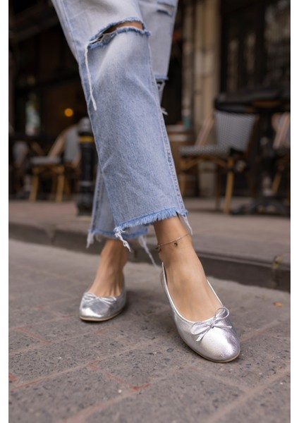 Campo Kadın Bej Leopar Gercek Deri Pisi Babet