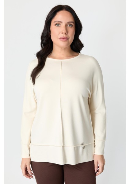 Büyük Beden Modal Bluz-Kemık