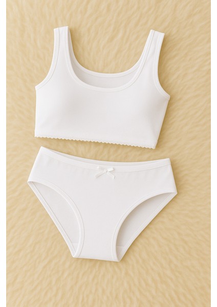 Kadın Giyim Kalın Askılı Pamuklu Üst & %100 Pamuklu Külot Ikili Takım LL.237.I291.001