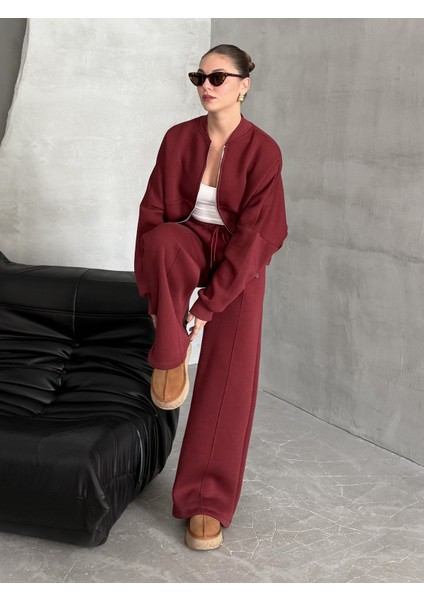 Bordo Nora Eşofman Takımı - 8001 fırsatları