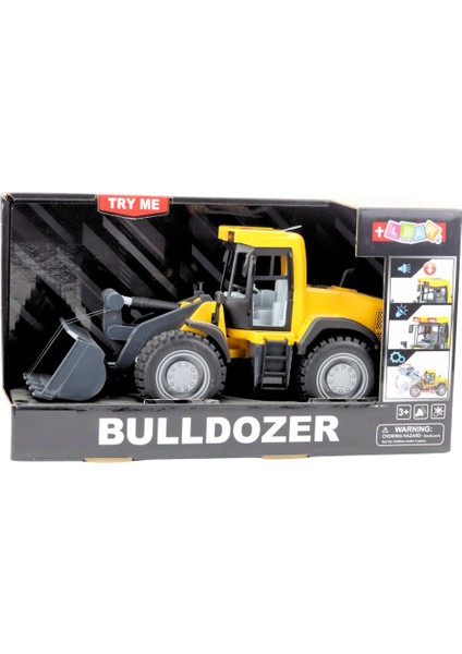 1:12 Sürtmeli Sesli Işıklı Oyuncak Buldozer modelleri