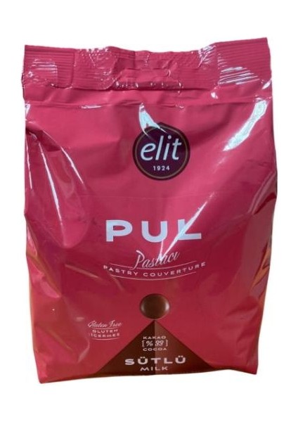 Pastacı Sütlü Pul Çikolata 1 kg (Glutensiz)