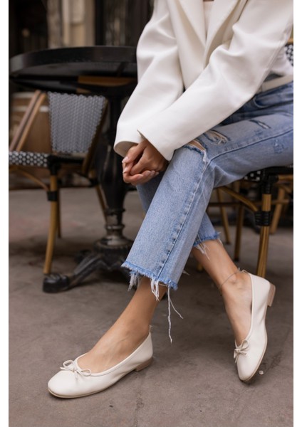 Campo Kadın Bej Leopar Gercek Deri Pisi Babet