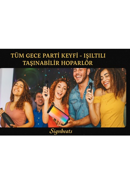 Rgb Işıklı Kablosuz Bluetooth Hoparlör – 10W Güç, Hafıza Kartı ve Aux Girişli, Taşınabilir Parti Hoparlörü fırsatları