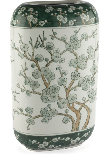 Yeşil Bahar Dalı Vazo 23X14X37CM