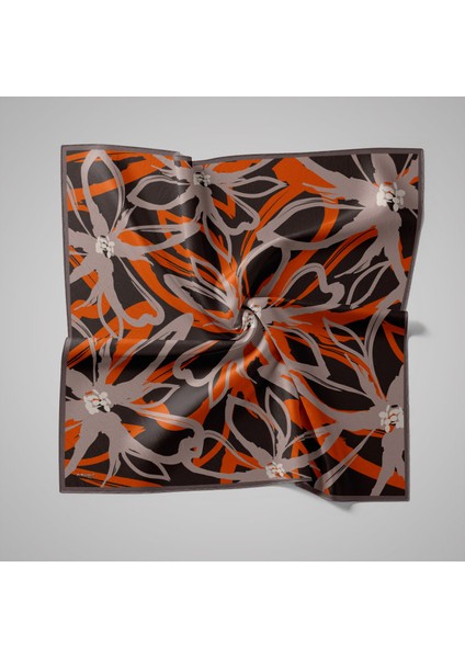 Naturel Eşarp | Çizgisel Papatya