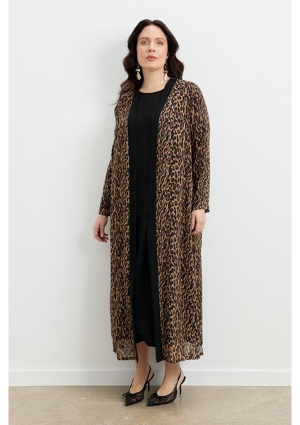 Büyük Beden Leoparın Rüyası Takım Elbise-Camel indirimleri