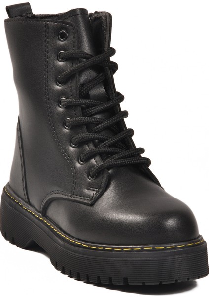 Siyah Içi Polarlı Fermuarlı Çocuk Bot Dale 05 F