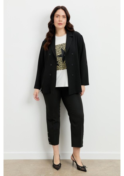 Büyük Beden Linda Ceket-Siyah indirimleri