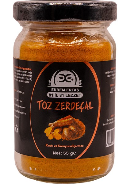 Toz Zerdeçal 55G Cam Kavanoz