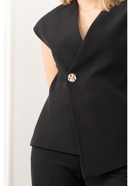 Verev Kesim Kruvaze Kapama Deteylı Yelek Pantolon Takım 1284 fırsatları