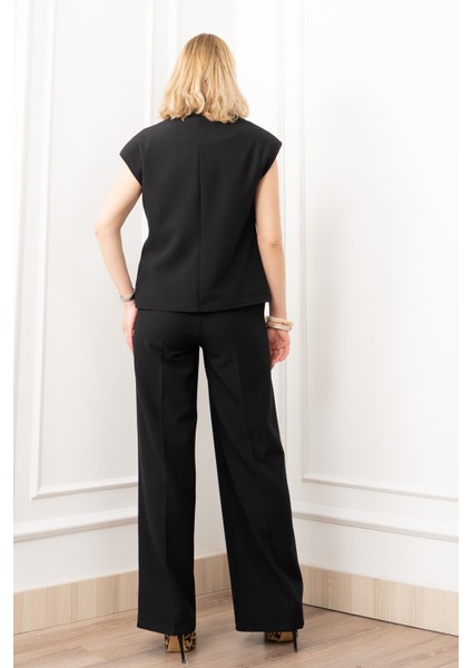 Verev Kesim Kruvaze Kapama Deteylı Yelek Pantolon Takım 1284 indirimleri