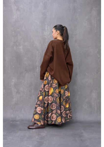 Kahve Salaş Triko Kazak