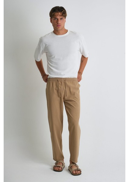 Erkek Büyük Beden %100 Pamuk Keten Görünümlü Pantolon E206-72 fiyatları