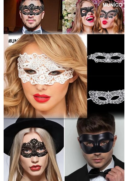 3 Adet Beyaz Dantelli Maske – Klasik Form, Konforlu Kullanım | Karnaval ve Sahne Performansları Için fırsatları
