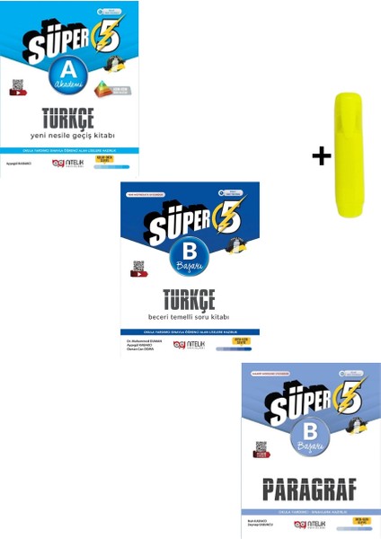 5. Sınıf Türkçe (A) (B) Paragraf Beceri Temelli Soru Kitabı Seti Yeni