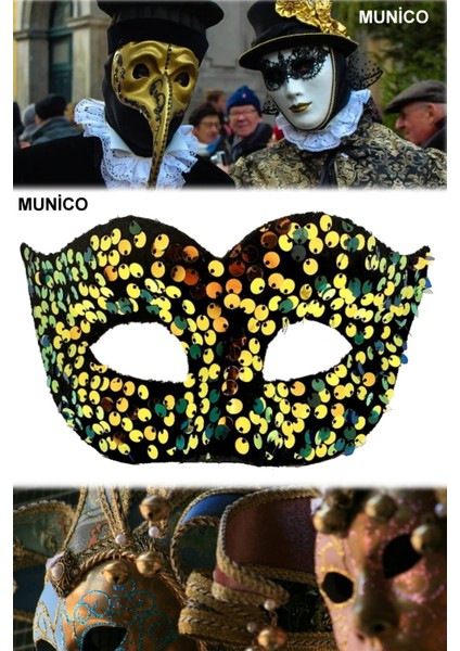 Işıltılı Altın Maske – Balo ve Karnaval Için Şık Tasarım | Yetişkin Uyumu, Rahat Kullanım