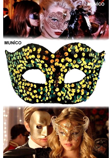 Işıltılı Altın Maske – Balo ve Karnaval Için Şık Tasarım | Yetişkin Uyumu, Rahat Kullanım modelleri