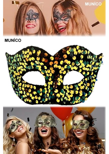 Işıltılı Altın Maske – Balo ve Karnaval Için Şık Tasarım | Yetişkin Uyumu, Rahat Kullanım indirimleri