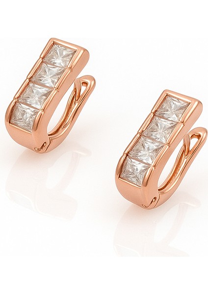 18K Rose Gold Plated Sofia Hoop Küpe