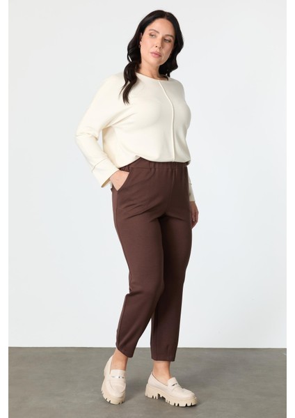 Büyük Beden Modal Pantolon-Kahve fiyatları