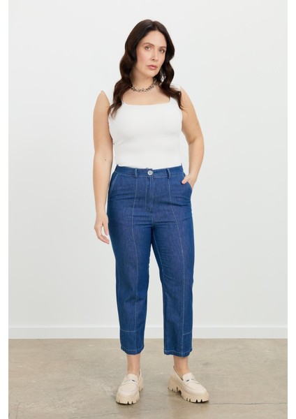 Büyük Beden Kot Pantolon-Lacı
