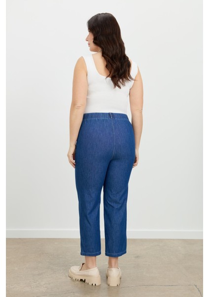 Büyük Beden Kot Pantolon-Lacı