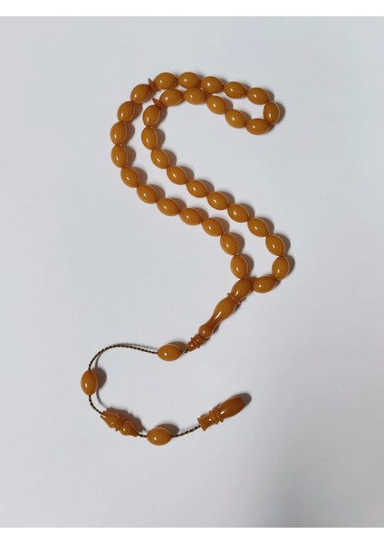 Küre Kesim Koyu Sarı Sıkma Kehribar Tesbih fırsatları