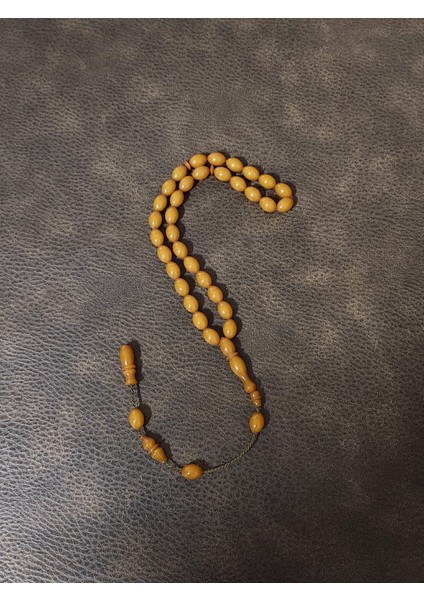 Küre Kesim Koyu Sarı Sıkma Kehribar Tesbih indirimleri