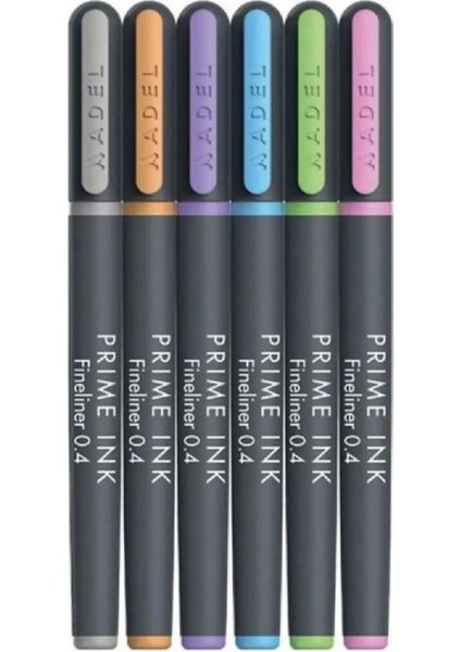 Prime Ink Ince Uçlu Fineliner Kalem Metal Uç Pastel Renkler 0.4 mm 6 Lı fiyatları