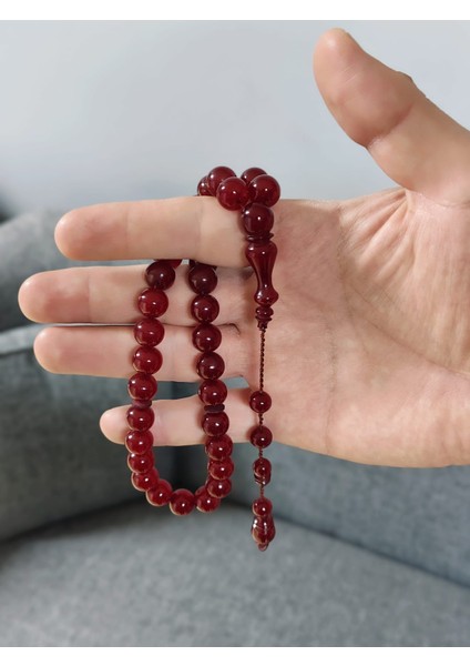 Küre Kesim Bordo Sıkma Kehribar Tesbih fiyatları