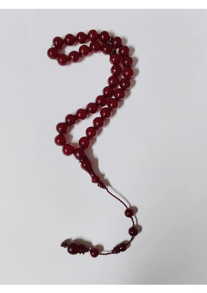 Küre Kesim Bordo Sıkma Kehribar Tesbih modelleri