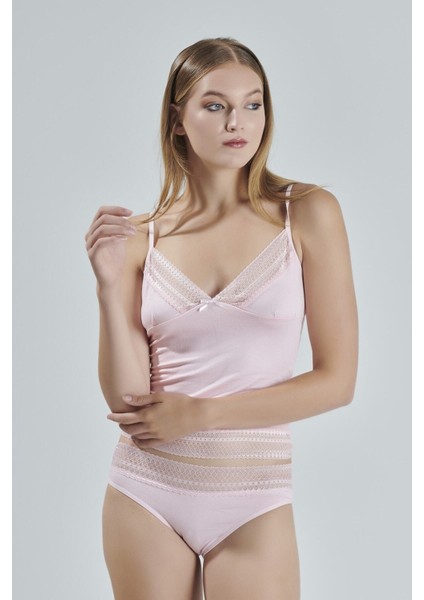 Kadın Penye Pudra Atlet Külot Kaşkorse Set Kadın Iç Çamaşırı Takımı