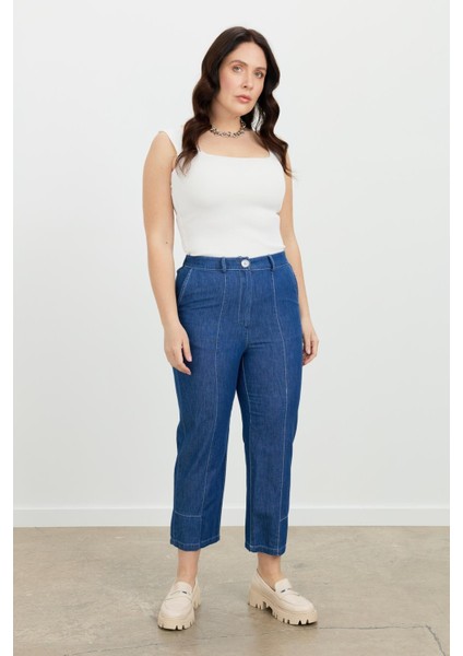 Büyük Beden Kot Pantolon-Lacı