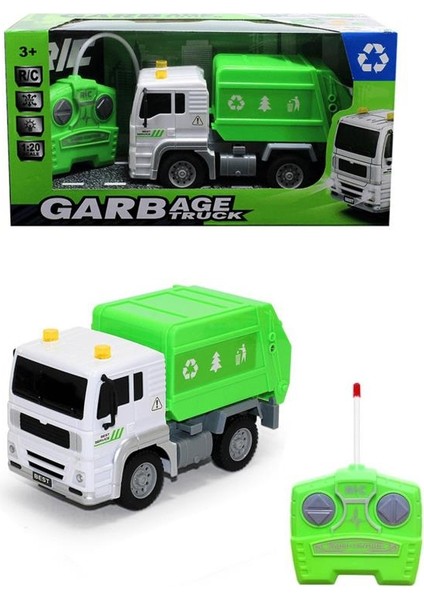 Pilli Işıklı Sesli Kumandalı Oyuncak Full Fonksiyon Araba Iş Makinesi Çöp Kamyonu