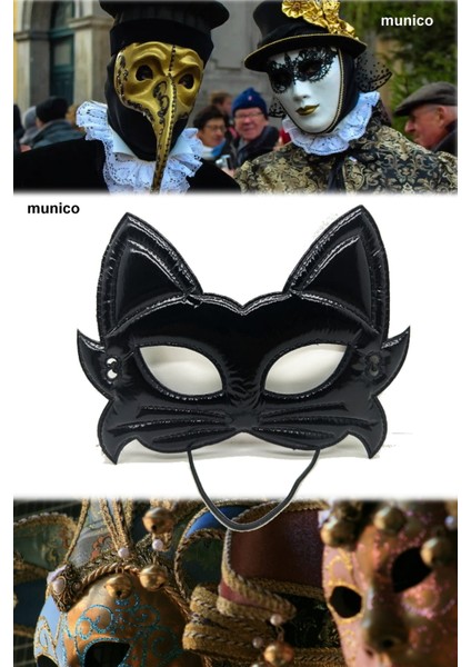 Siyah Kumaş Kedi Maskesi Eva Destekli, Lastikli | 19X15 cm Yetişkin ve Çocuk Uyumu Sexy Maske fiyatları