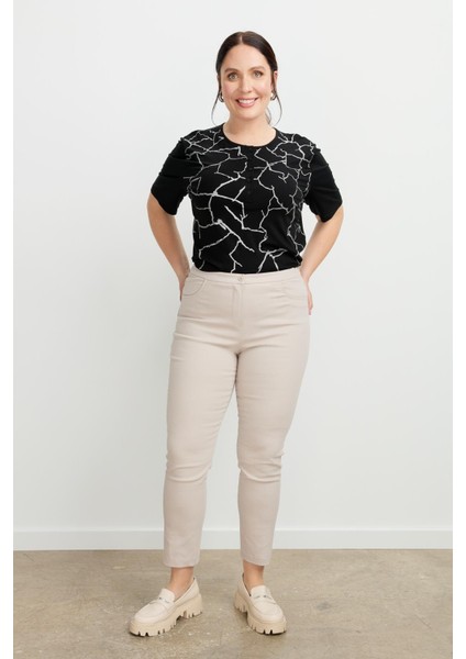 Büyük Beden Shine Pantolon-Taş fırsatları