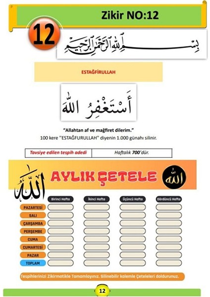 En Etkili Zikirler Yaz-Sil Kitabı (Silinebilir Kalem, Zikir Matik ve Aylık Çetele Ilaveli) fırsatları
