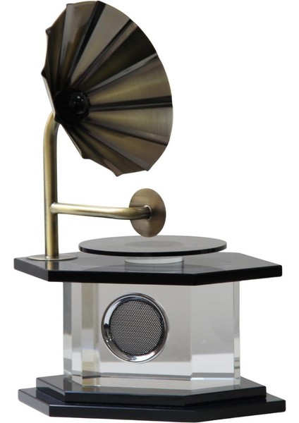 Vintage Tarz Kristal Gramofon - Dekoratif Ev Süsü, Modern Retro Tasarım GLR-FSB011 fiyatları