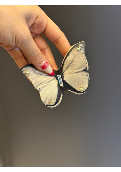 3 Boyutlu Taş Işleme Kelebek Arma Dikiş Ksesuarı 10X8 cm